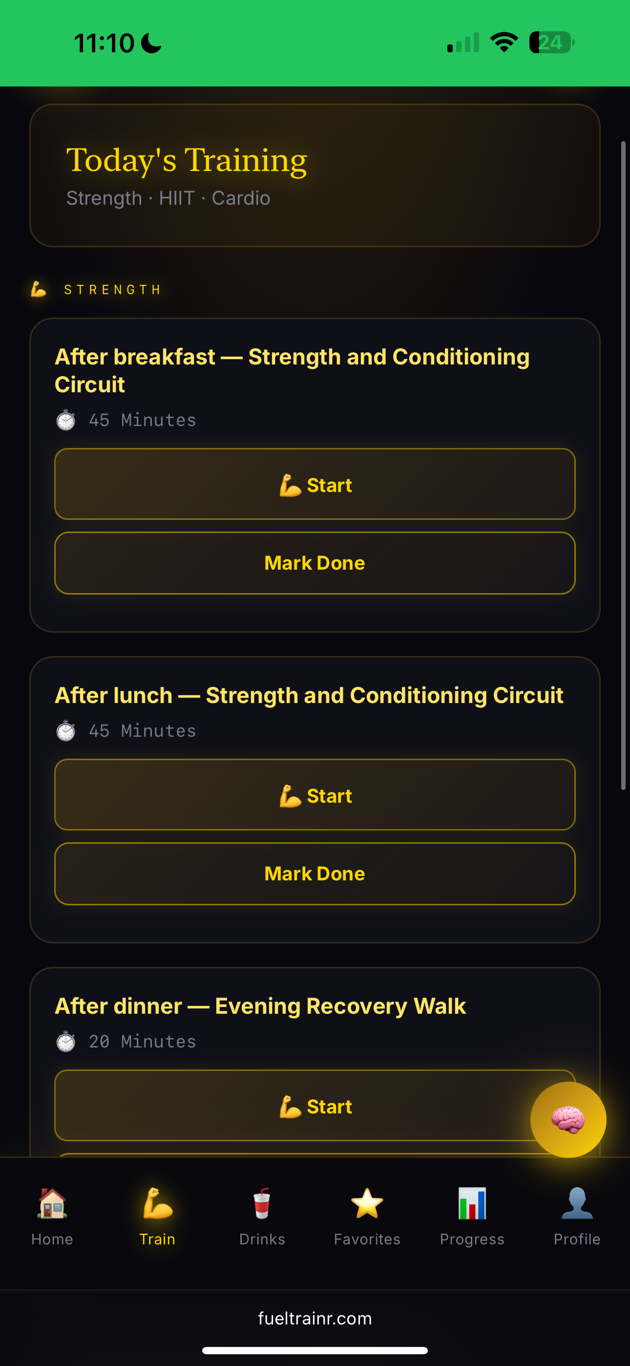 Daily training