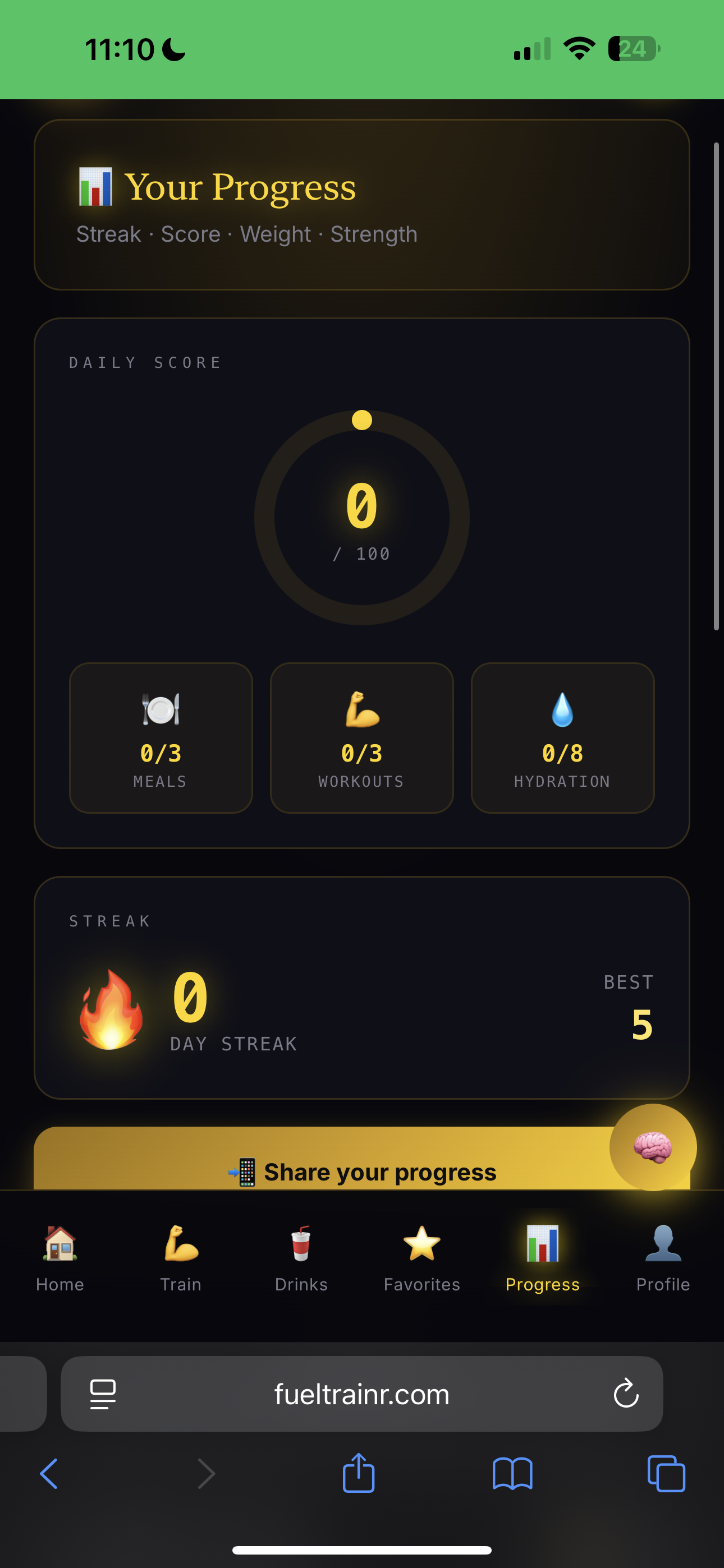 Progress tracking